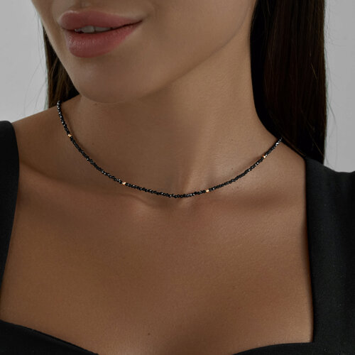 Колье из золочёного серебра с шпинелью - фото 3