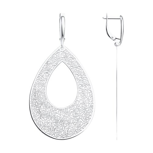 Серьги длинные из серебра