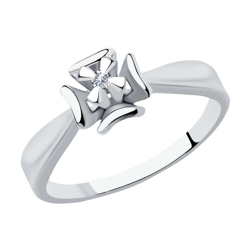 

Кольцо SOKOLOV Diamonds из белого золота с бриллиантом