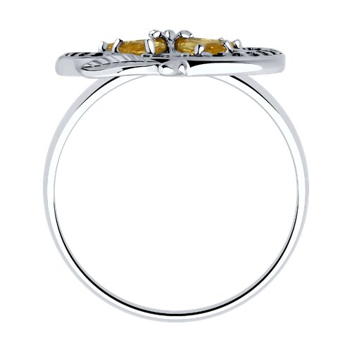 Кольцо из серебра с фианитами - фото 2