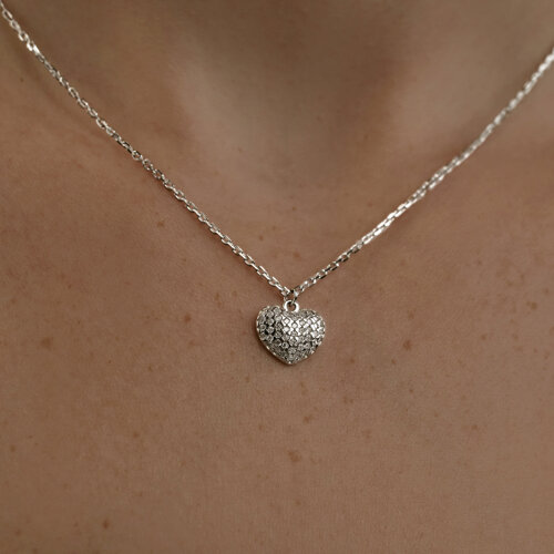 Колье из серебра с фианитами - фото 3