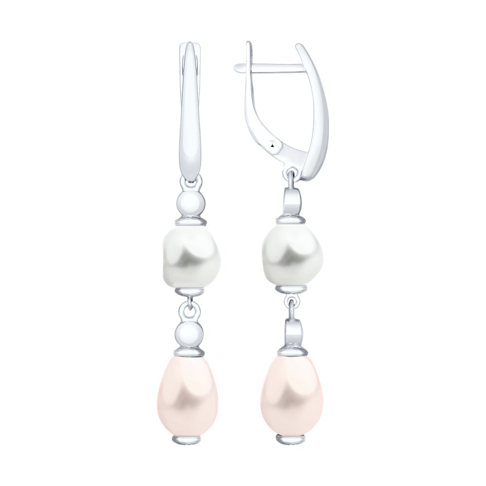 

Серьги SOKOLOV из серебра с жемчугом Swarovski