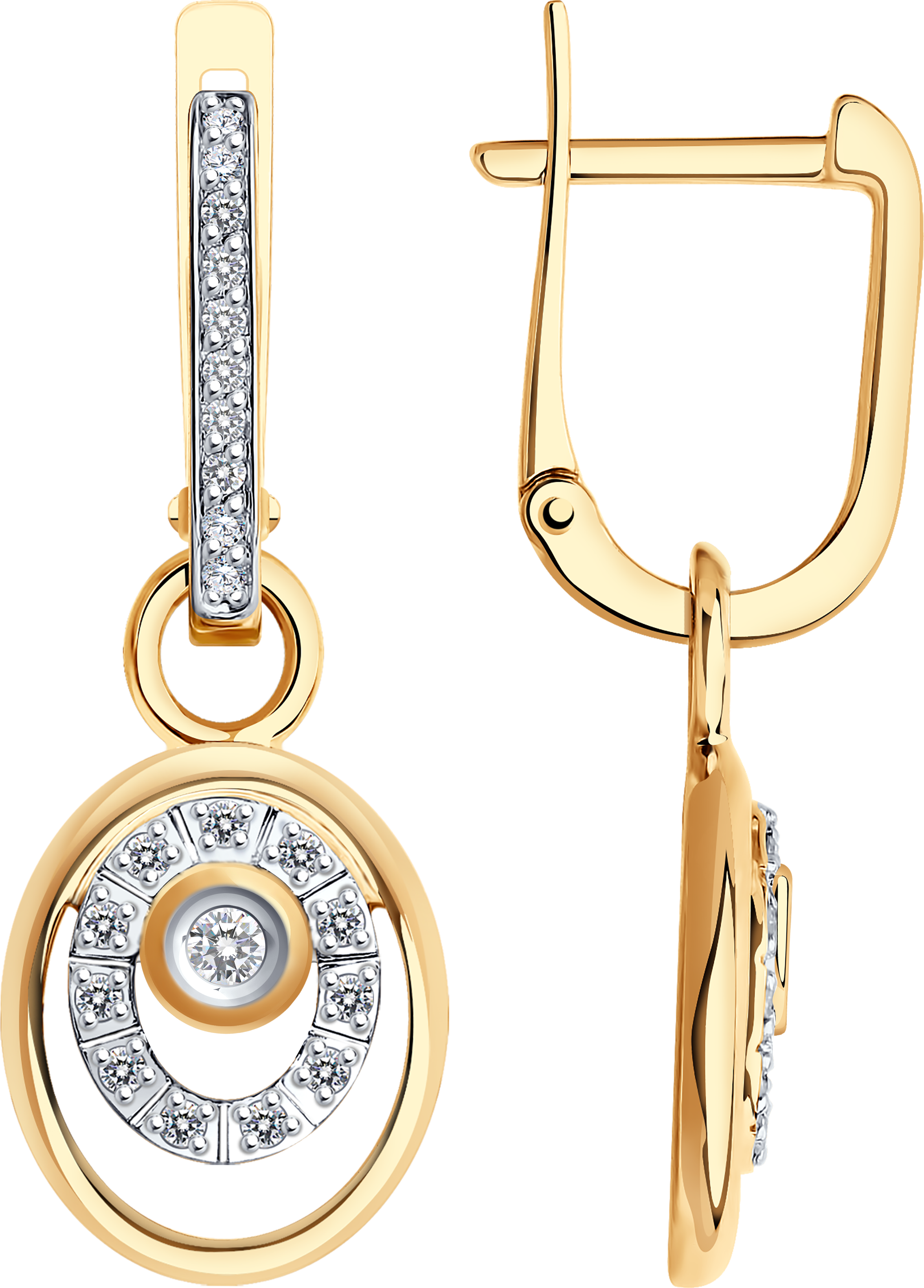 Серьги SOKOLOV Diamonds из золота с бриллиантами