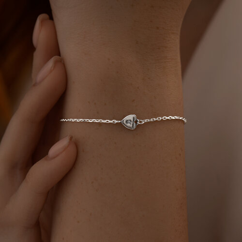 Браслет из серебра с фианитом - фото 4