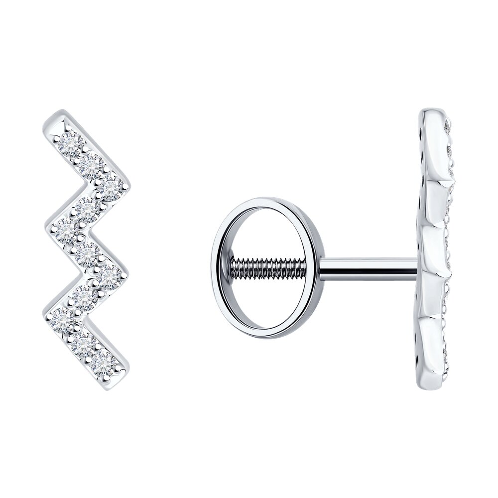Серьги SOKOLOV из белого золота с бриллиантами