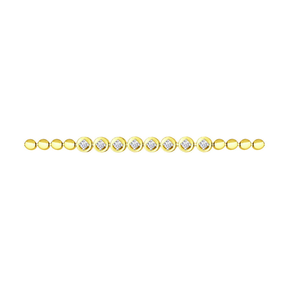 фото Браслет sokolov diamonds из желтого золота с бриллиантами