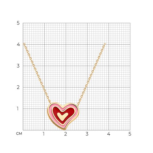 Колье из золочёного серебра с эмалью - фото 5