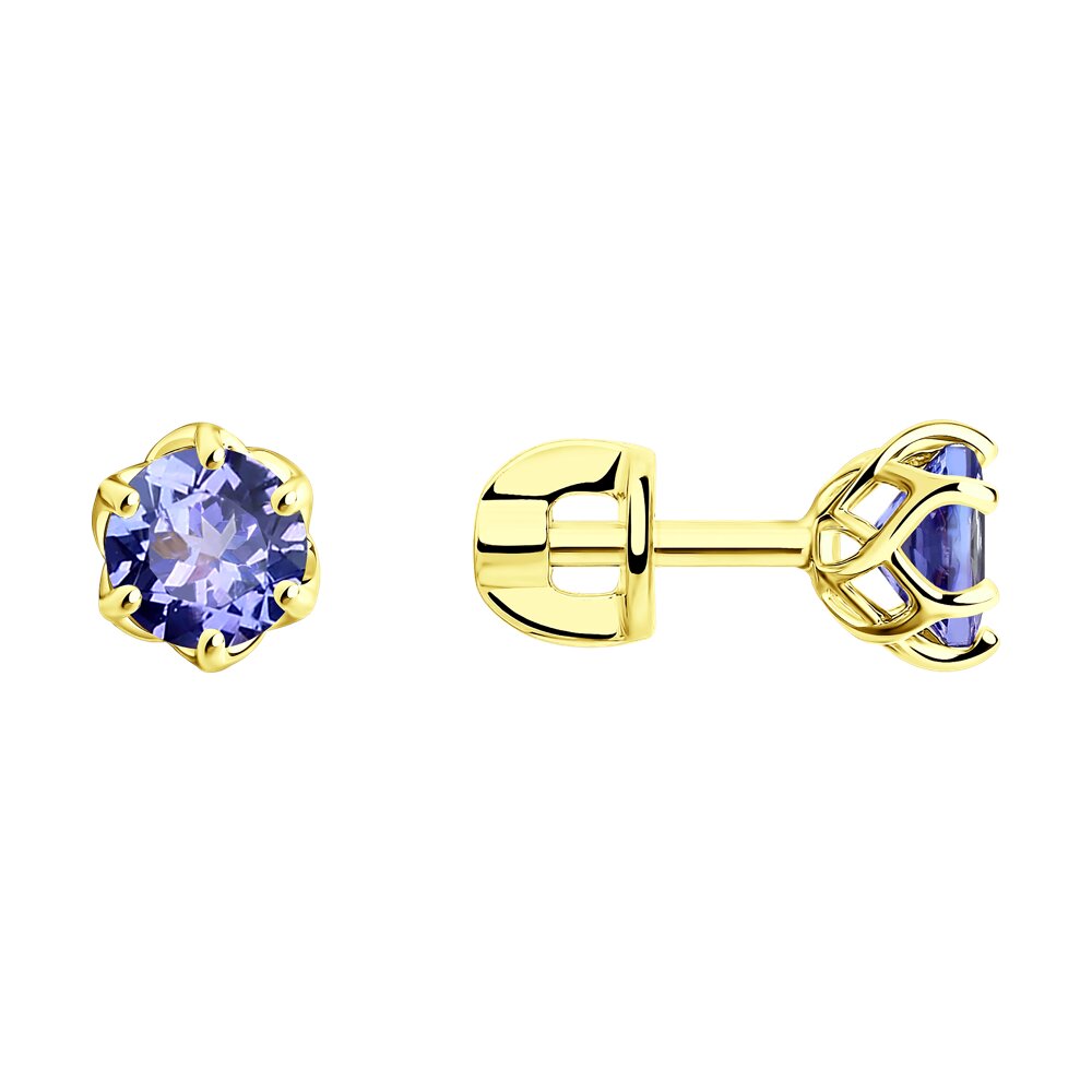 

Серьги SOKOLOV Diamonds из желтого золота с танзанитами