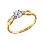 Помолвочное кольцо из золота со Swarovski Zirconia