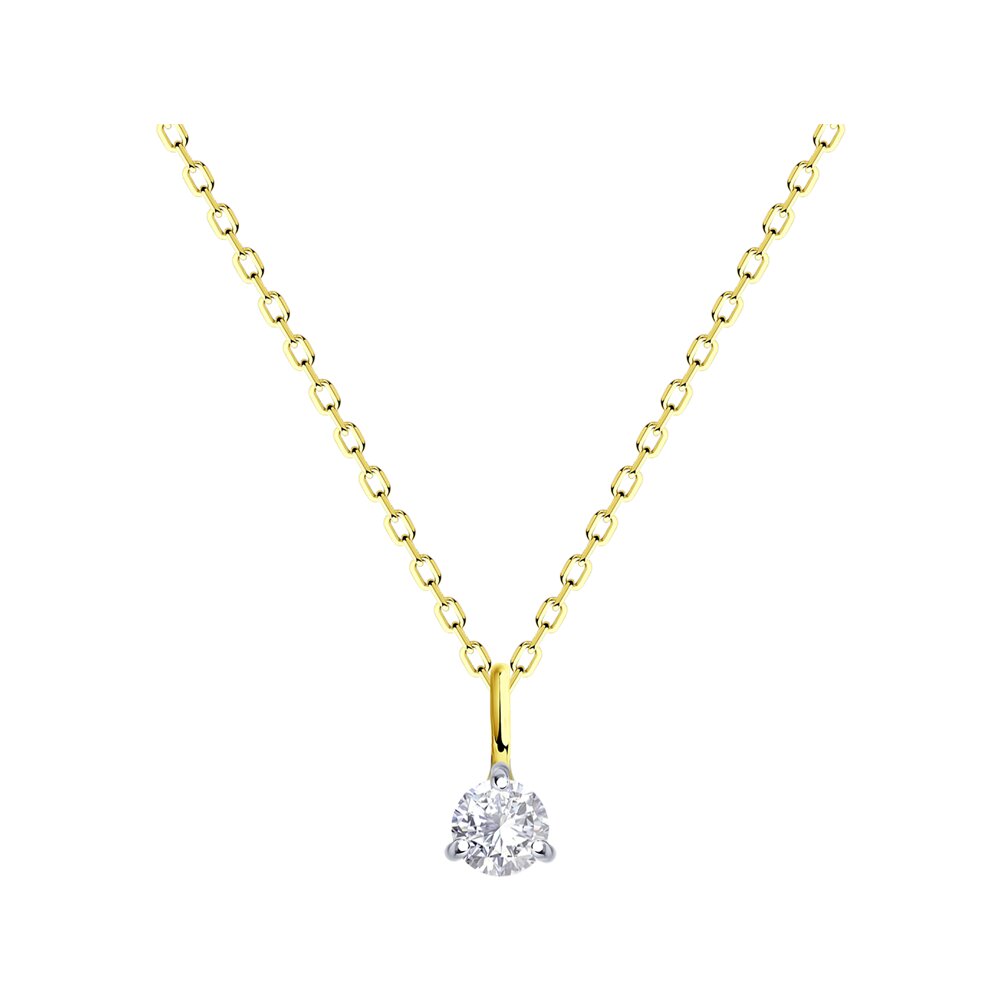 

Колье SOKOLOV Diamonds из желтого золота с бриллиантом