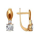 Серьги из золота со Swarovski Zirconia