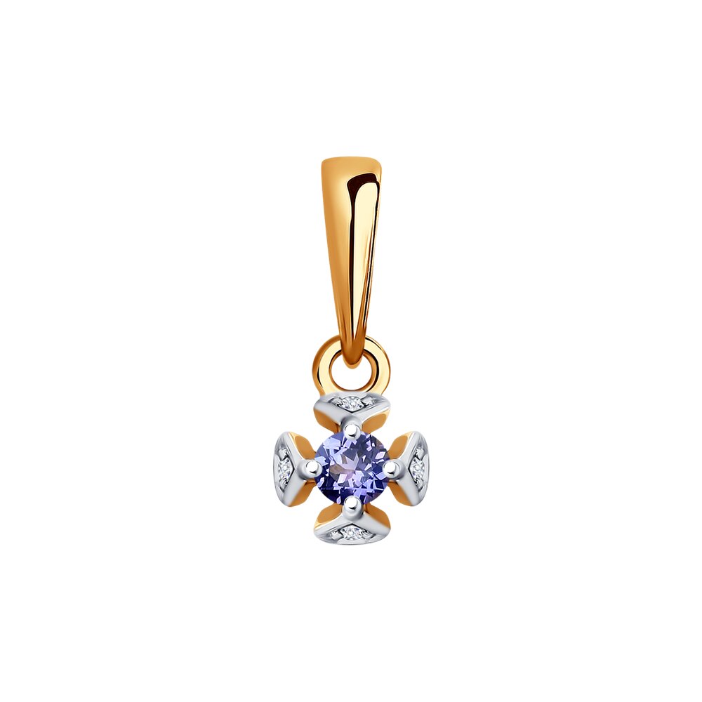 

Подвеска SOKOLOV Diamonds из золота с бриллиантами и танзанитом