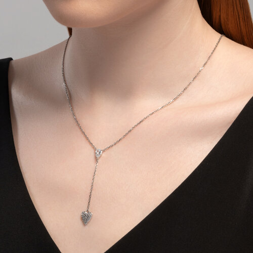 Колье из серебра с фианитами - фото 3