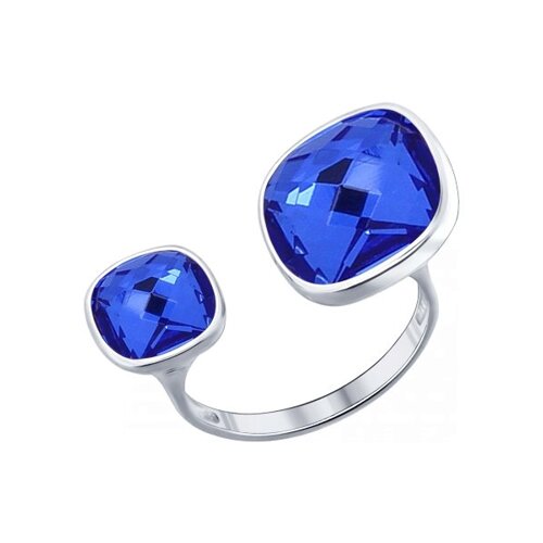 

Кольцо SOKOLOV из серебра с синими кристаллами Swarovski