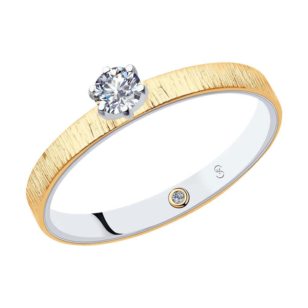 Помолвочное кольцо SOKOLOV Diamonds из комбинированного золота с бриллиантами