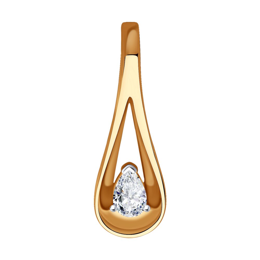 

Подвеска SOKOLOV Diamonds из комбинированного золота с бриллиантом