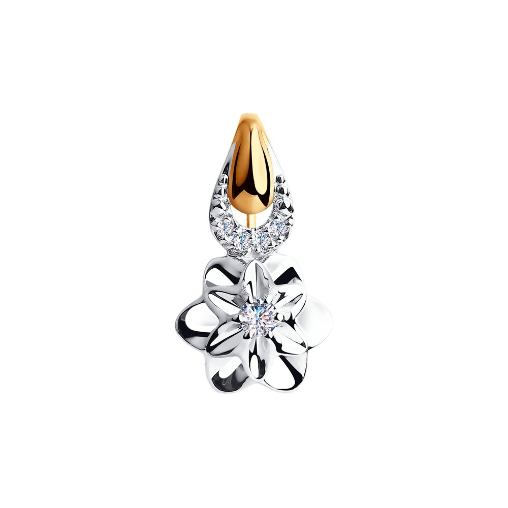 фото Подвеска sokolov diamonds из комбинированного золота с бриллиантами