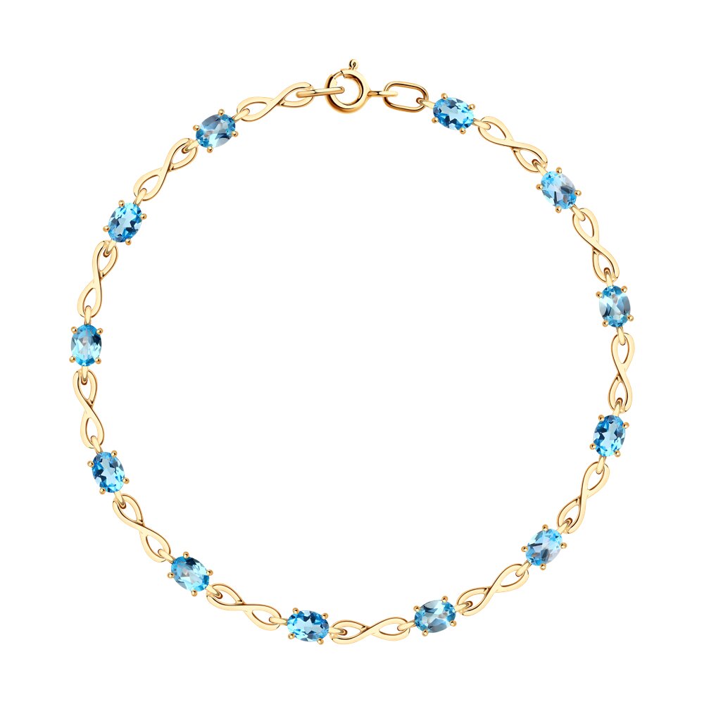 Браслет SOKOLOV из золота с топазами