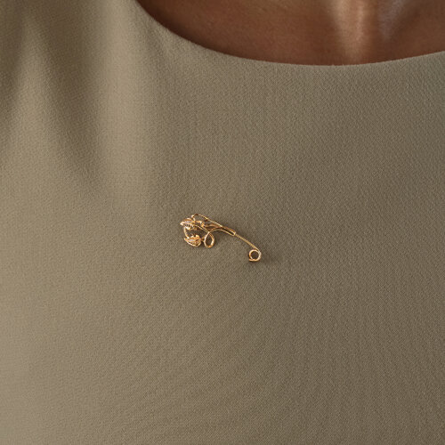 Брошь из золочёного серебра - фото 3