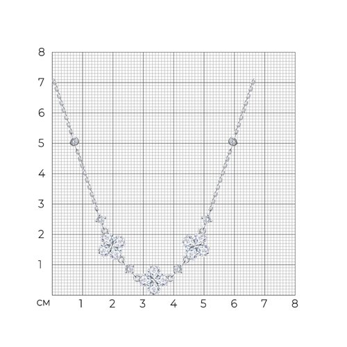 Колье из серебра с фианитами - фото 5
