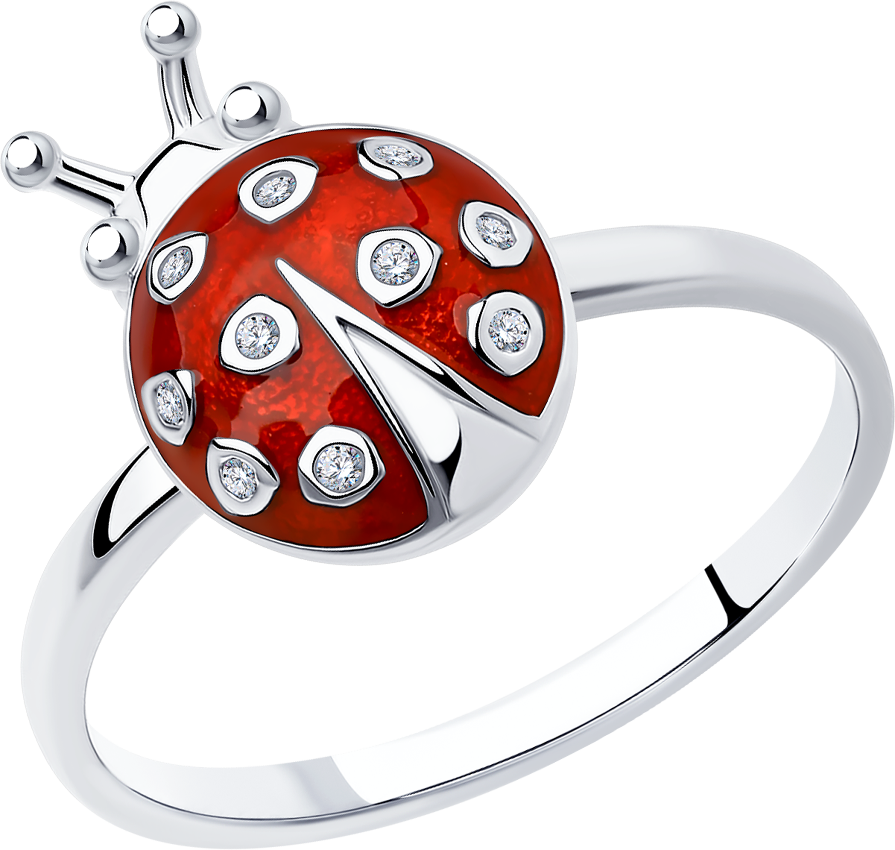 Детское кольцо Божья коровка SOKOLOV 2000₽