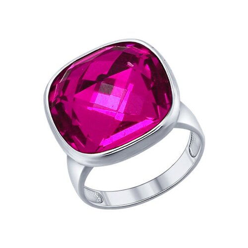 

Кольцо SOKOLOV из серебра с розовым кристаллом Swarovski