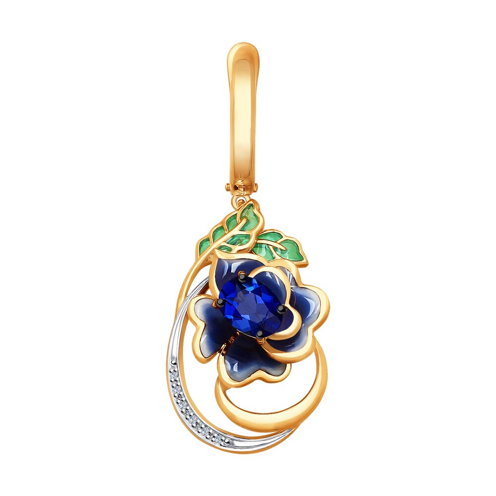 

Серьга SOKOLOV Diamonds из золота с миксом камней