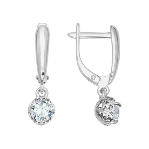 

Серьги SOKOLOV из белого золота со swarovski zirconia