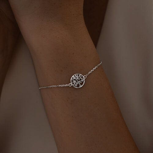 Браслет из серебра с фианитами - фото 4