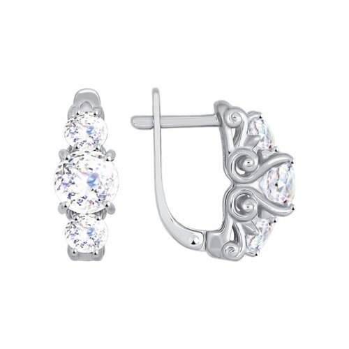 

Серьги SOKOLOV из белого золота со Swarovski Zirconia