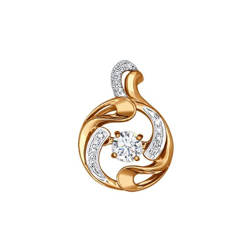 

Подвеска SOKOLOV из золота с бриллиантами и топазом swarovski