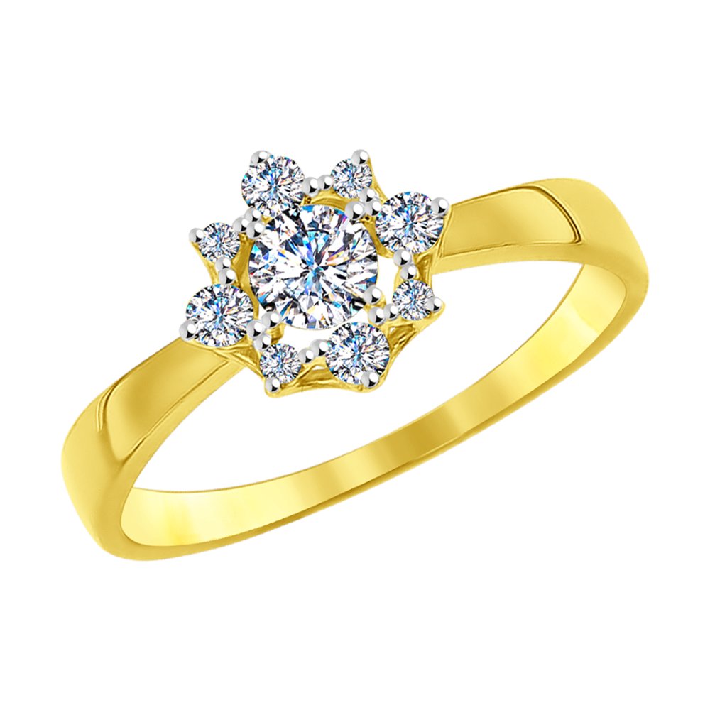 

Кольцо SOKOLOV из желтого золота со Swarovski Zirconia