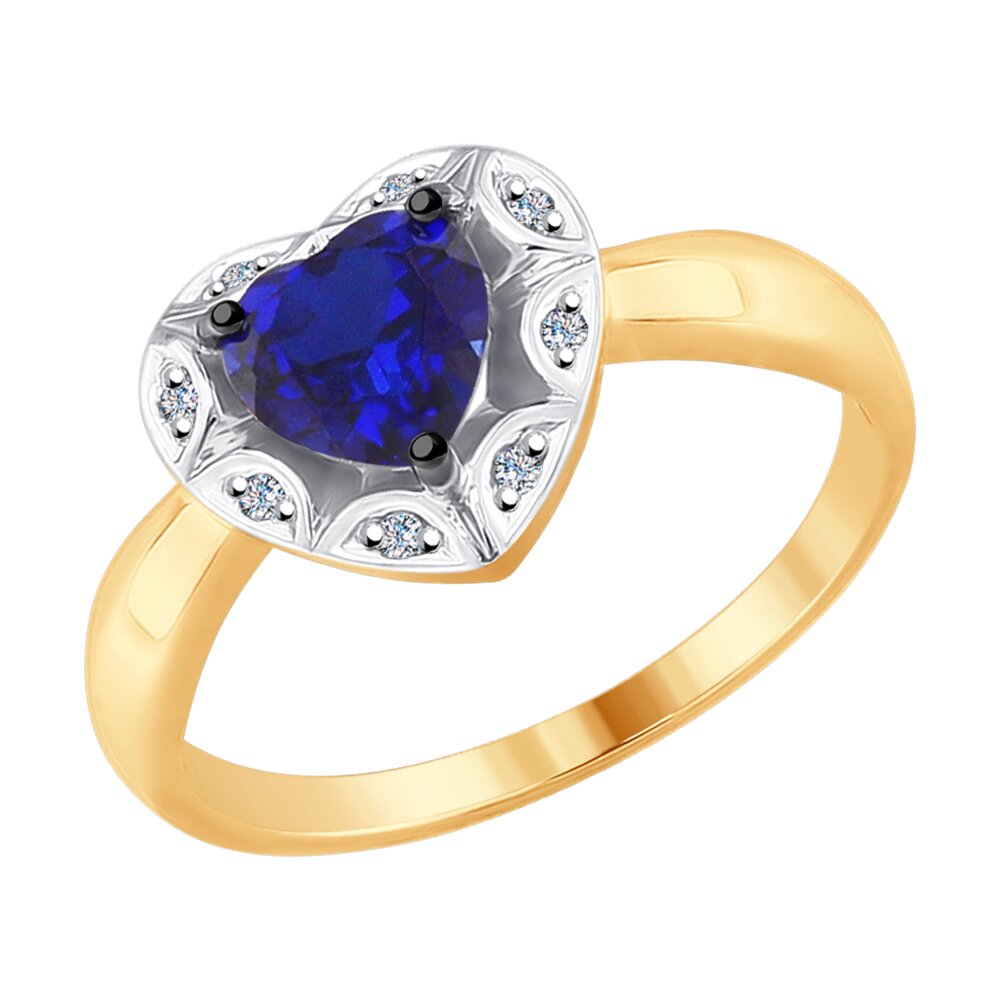 

Золотое кольцо в виде сердца SOKOLOV Diamonds