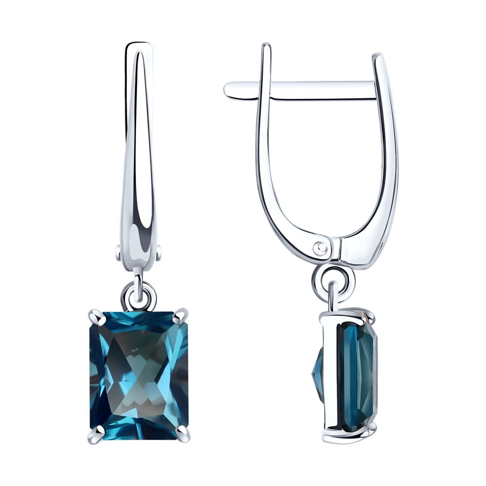 Серьги SOKOLOV из белого золота с лондон топазами 114990₽