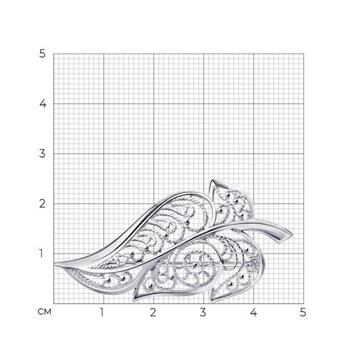 Брошь из серебра - фото 2