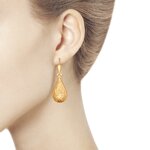 Серьги длинные из золота
