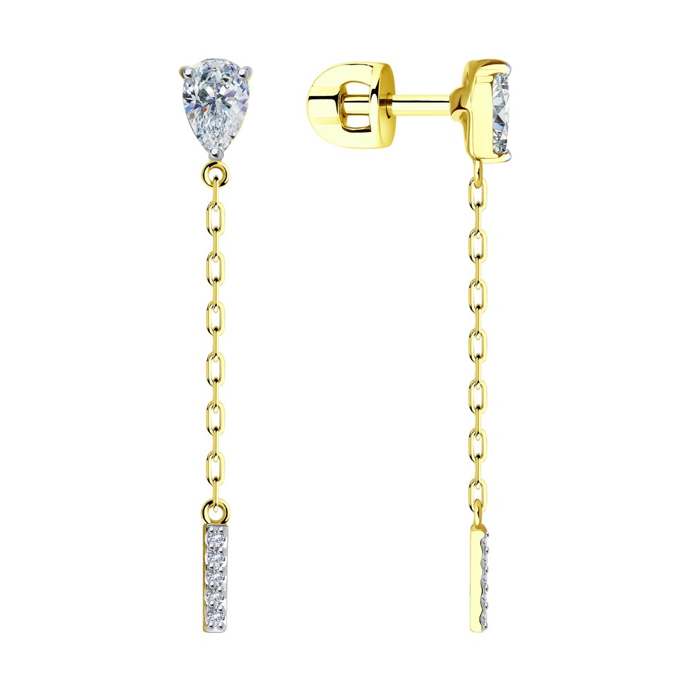 

Серьги SOKOLOV из желтого золота с фианитами