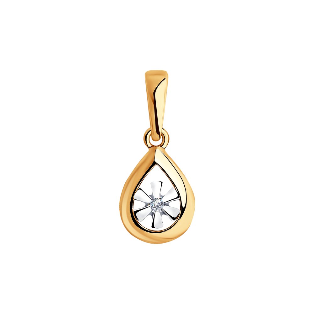 

Подвеска SOKOLOV Diamonds из комбинированного золота с бриллиантом