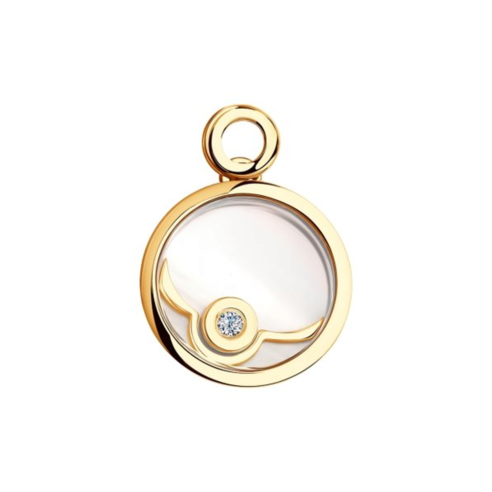 фото Золотая подвеска в форме круга sokolov diamonds
