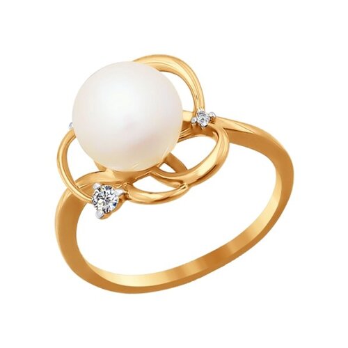 

Кольцо SOKOLOV из золота с жемчугом и фианитами
