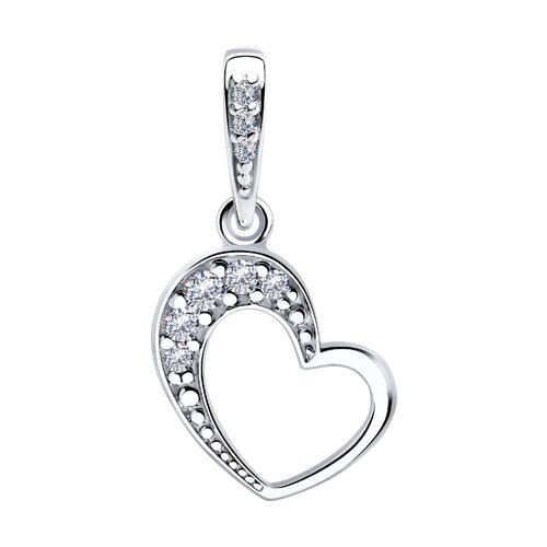 Подвеска из серебра с фианитами - фото 1