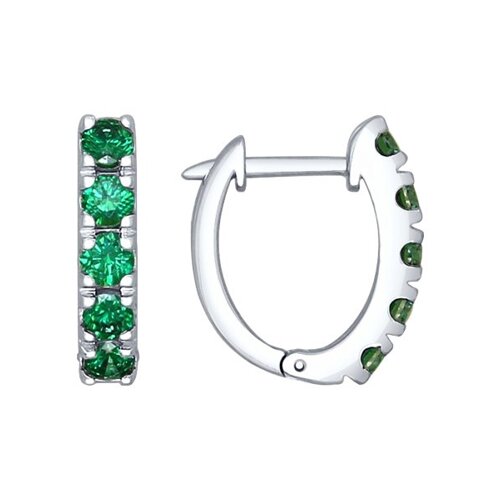 

Серьги SOKOLOV из серебра с зелеными Swarovski Zirconia