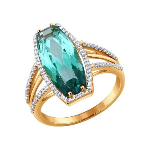 

Кольцо SOKOLOV из золота с кварцем и фианитами