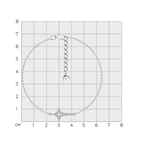 Браслет из серебра с фианитами - фото 6