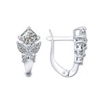 Серьги из серебра с фианитами