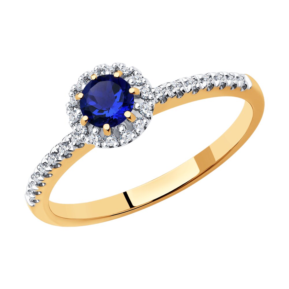 

Кольцо SOKOLOV Diamonds из золота с бриллиантами и сапфиром