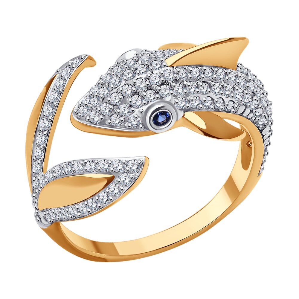 Золотое кольцо «Дельфин» SOKOLOV