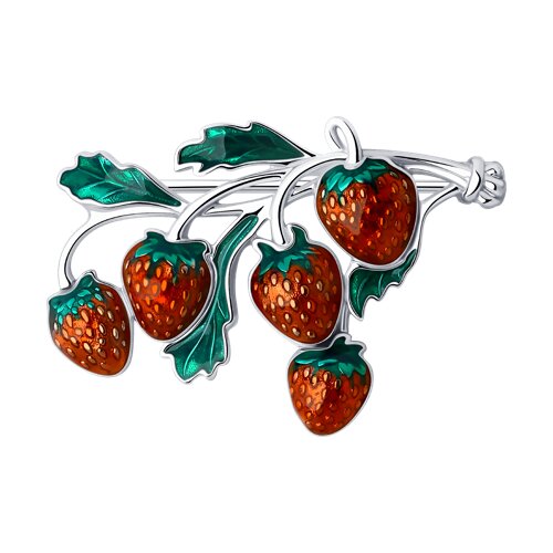 Брошь из серебра с эмалью SOKOLOV - купить в официальном интернет ...