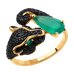 Кольцо «Чёрная пантера» SOKOLOV из золота с агатами и фианитами