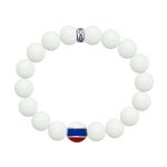 Браслет с белым жадеитом